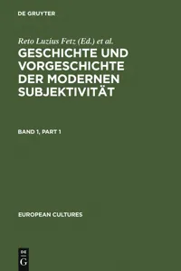 Geschichte und Vorgeschichte der modernen Subjektivität_cover