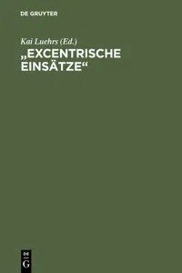 "Excentrische Einsätze"_cover