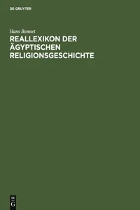 Reallexikon der ägyptischen Religionsgeschichte_cover