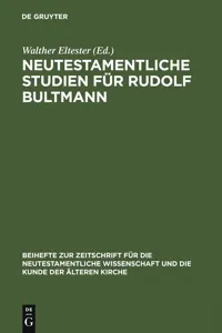 Neutestamentliche Studien für Rudolf Bultmann_cover