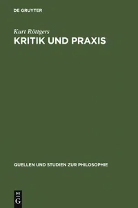 Kritik und Praxis_cover