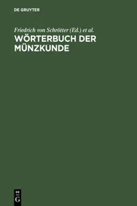 Wörterbuch der Münzkunde_cover