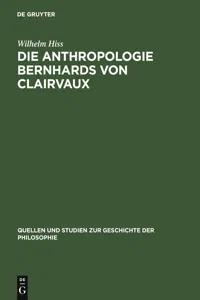 Die Anthropologie Bernhards von Clairvaux_cover