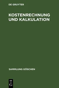 Kostenrechnung und Kalkulation_cover