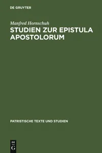 Studien zur Epistula Apostolorum_cover