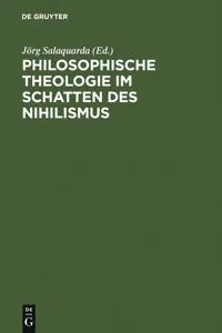 Philosophische Theologie im Schatten des Nihilismus_cover