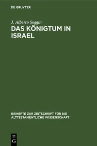 Das Königtum in Israel_cover