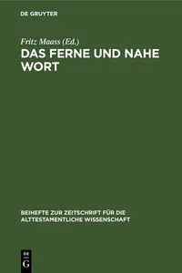 Das ferne und nahe Wort_cover