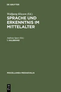 Sprache und Erkenntnis im Mittelalter. 1. Halbbd_cover