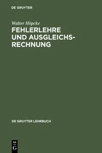 Fehlerlehre und Ausgleichsrechnung_cover