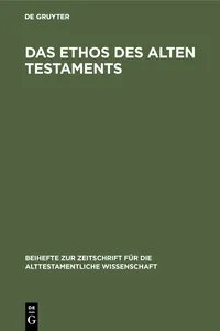 Das Ethos des Alten Testaments_cover