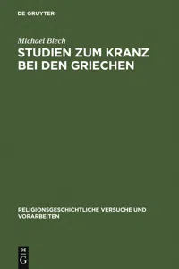 Studien zum Kranz bei den Griechen_cover