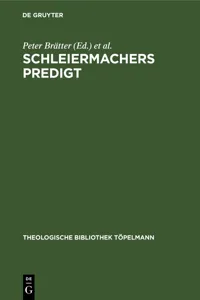 Schleiermachers Predigt_cover