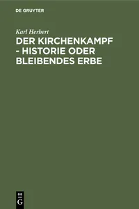 Der Kirchenkampf - Historie oder bleibendes Erbe_cover