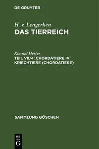 Chordatiere IV: Kriechtiere_cover