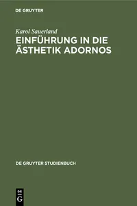 Einführung in die Ästhetik Adornos_cover