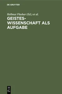 Geisteswissenschaft als Aufgabe_cover