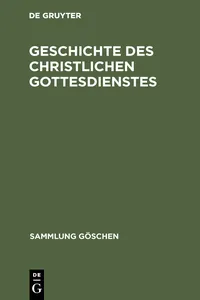 Geschichte des christlichen Gottesdienstes_cover