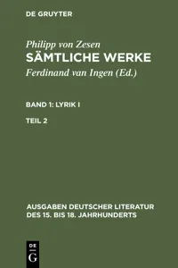 Lyrik I. Zweiter Teil_cover