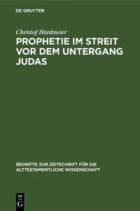 Prophetie im Streit vor dem Untergang Judas_cover