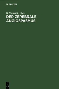 Der zerebrale Angiospasmus_cover