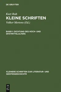 Dichtung des Hoch- und Spätmittelalters_cover