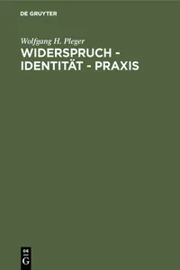 Widerspruch - Identität - Praxis_cover