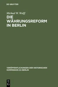 Die Währungsreform in Berlin_cover