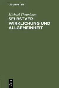 Selbstverwirklichung und Allgemeinheit_cover