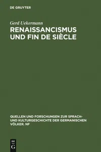 Renaissancismus und Fin de siècle_cover