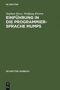 Einführung in die Programmiersprache MUMPS_cover