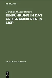 Einführung in das Programmieren in LISP_cover