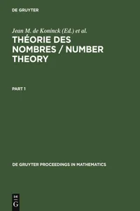 Théorie des nombres / Number Theory_cover