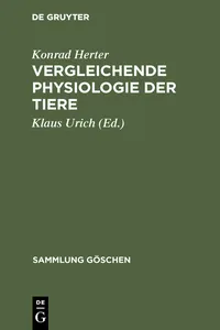 Vergleichende Physiologie der Tiere_cover