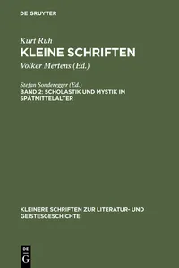 Scholastik und Mystik im Spätmittelalter_cover