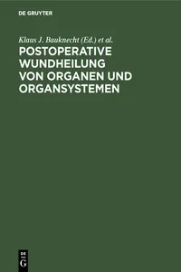 Postoperative Wundheilung von Organen und Organsystemen_cover