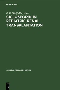 Ciclosporin in pediatric renal transplantation_cover