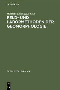 Feld- und Labormethoden der Geomorphologie_cover