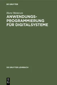 Anwendungsprogrammierung für Digitalsysteme_cover