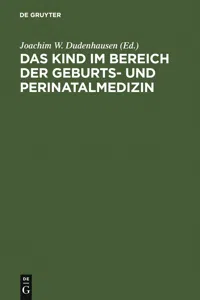 Das Kind im Bereich der Geburts- und Perinatalmedizin_cover