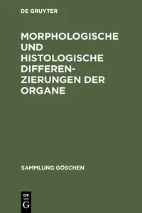 Morphologische und histologische Differenzierungen der Organe_cover