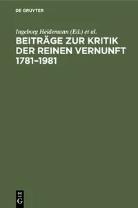 Beiträge zur Kritik der reinen Vernunft 1781–1981_cover