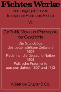 Zur Politik, Moral und Philosophie der Geschichte_cover