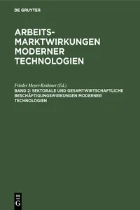 Sektorale und gesamtwirtschaftliche Beschäftigungswirkungen moderner Technologien_cover