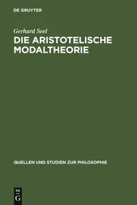 Die Aristotelische Modaltheorie_cover