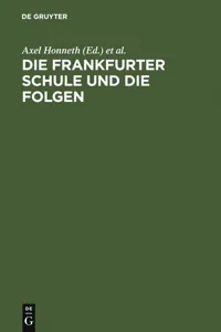 Die Frankfurter Schule und die Folgen_cover