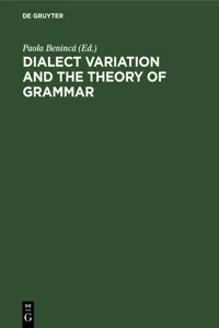 Dialect Variation and the Theory of Grammar_cover