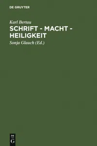 Schrift - Macht - Heiligkeit_cover