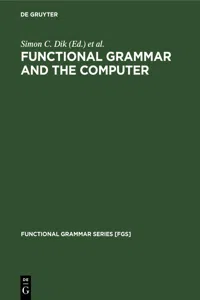 Functional Grammar and the Computer_cover