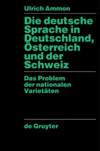 Die deutsche Sprache in Deutschland, Österreich und der Schweiz_cover